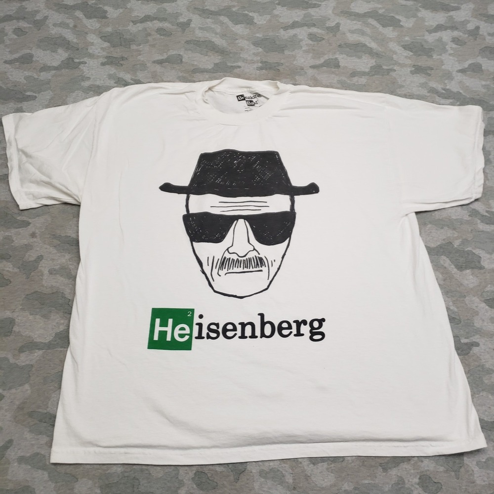 Heisenberg Breaking Bad Shirt Mens 2XL White Short Sleeve